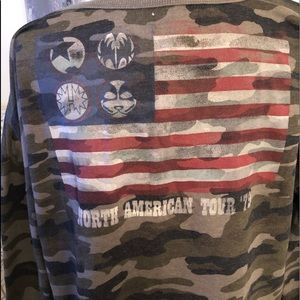 Lucky Brand KISS 1979 World Tour Camo sweatshirt